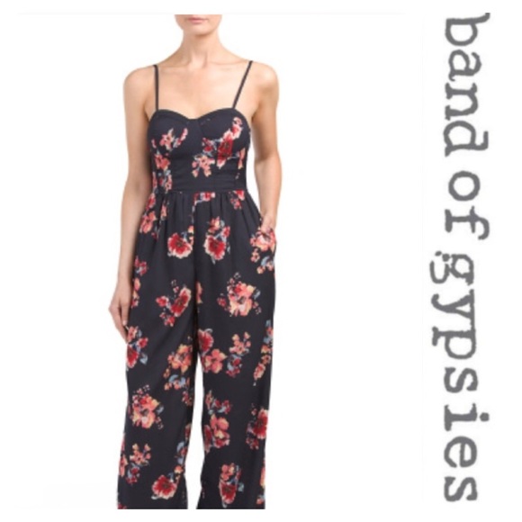 band of gypsies floral jumpsuit